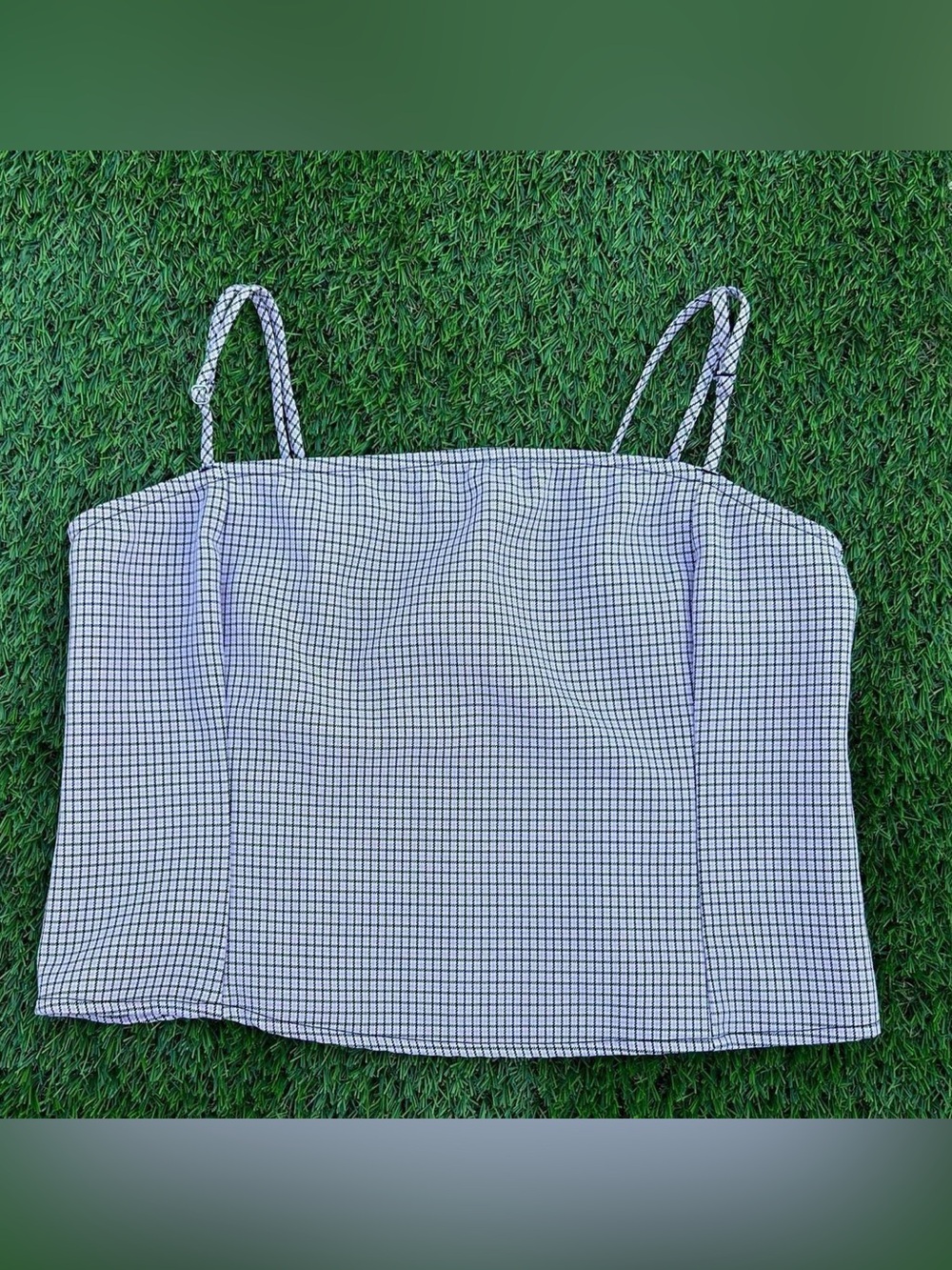 Purple grid crop top